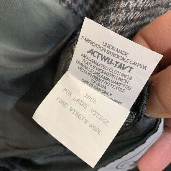 Vintage Union Made Oscar De La Renta Houndstooth Wool Blazer Sport Coat - Picture 10 of 16